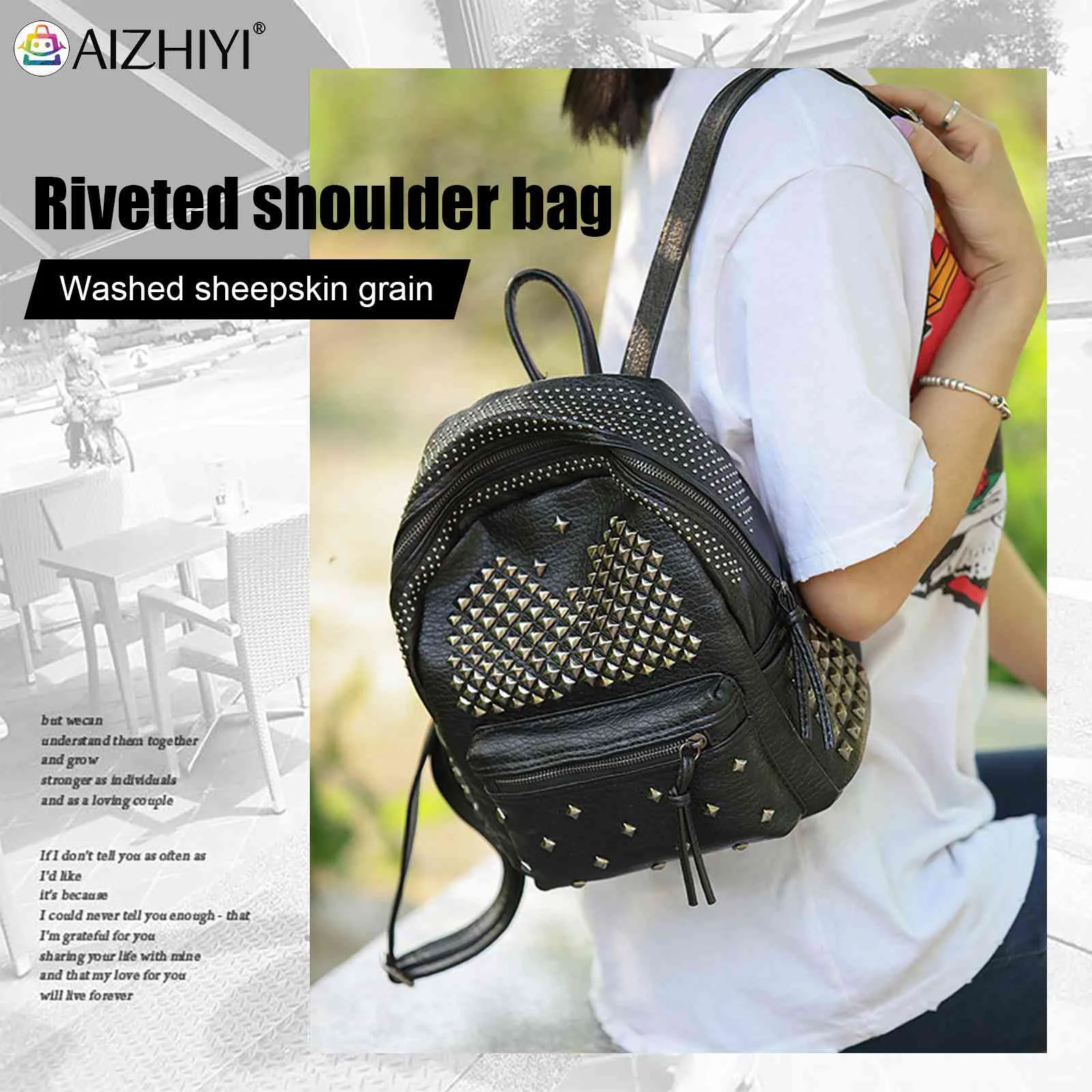 PU Leather Rivet Studded Backpack Multi-pocket Top Handle Mini Casual Daypack Young People Portable Fashion Senior School Bag
PU Leather Rivet Studded Backpack Multi-pocket Top Handle Mini Casual Daypack Young People Portable Fashion Senior School Bag