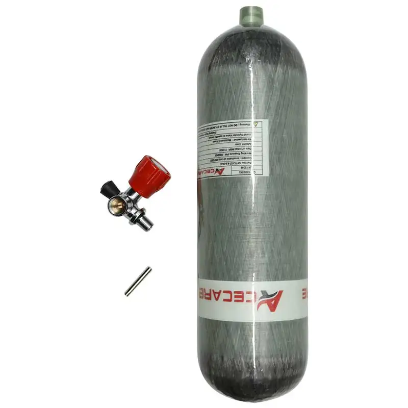 ACECARE 6.8L Carbon Fiber Cylinder 30Mpa 300Bar 4500Psi HPA Compressed Air Tank with Red Gauge For Diving
ACECARE 6.8L Carbon Fiber Cylinder 30Mpa 300Bar 4500Psi HPA Compressed Air Tank with Red Gauge For Diving