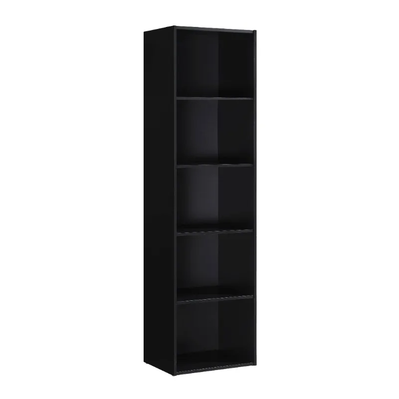 

Книжный шкаф с 5 полками, черные книжные полки, книжный стеллаж для комнаты, книжная полка для детей