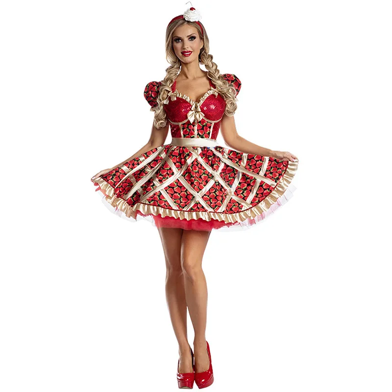 High Quality Wonderland Character Queen Cosplay Sexy Red Gothic Short Dress Halloween Woman
High Quality Wonderland Character Queen Cosplay Sexy Red Gothic Short Dress Halloween Woman