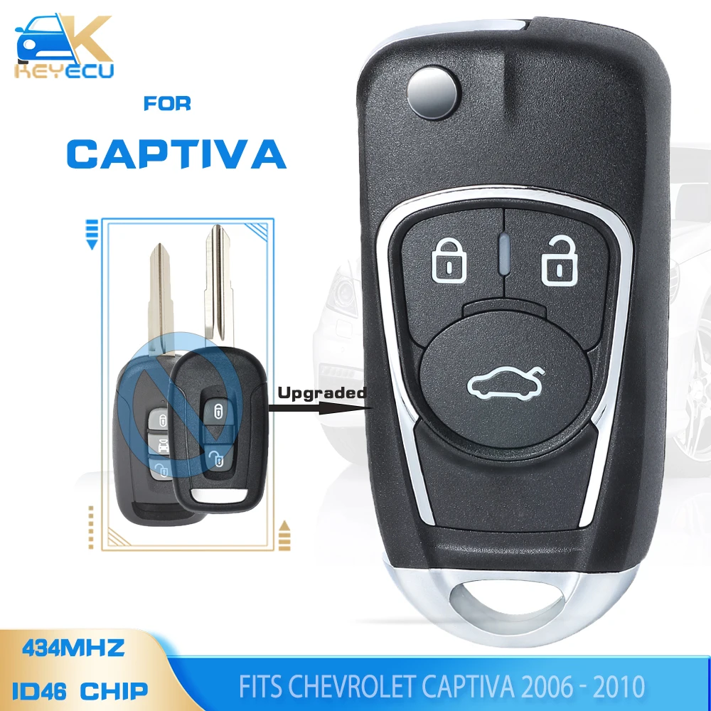 Пульт дистанционного управления KEYECU 433 МГц ID46 для Chevrolet Captiva 2/3 2006 2007 2008 2009 2010
Пульт дистанционного управления KEYECU 433 МГц ID46 для Chevrolet Captiva 2/3 2006 2007 2008 2009 2010