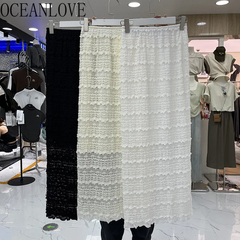 Lace Solid Women Skirts A-line Summer Korean ashion Elegant aldas Mujer Patchwork Slim Vintage Jupe emme
Lace Solid Women Skirts A-line Summer Korean ashion Elegant aldas Mujer Patchwork Slim Vintage Jupe emme