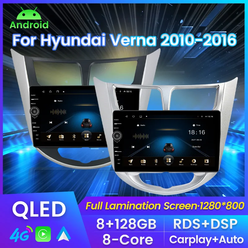 9 дюймовый QLED экран Carplay + Auto 8 + 128G Автомагнитола для THyundai Verna 2010-2016 мультимедийный плеер GPS-навигация WIFI 4G RDS DSP
9 дюймовый QLED экран Carplay + Auto 8 + 128G Автомагнитола для THyundai Verna 2010-2016 мультимедийный плеер GPS-навигация WIFI 4G RDS DSP