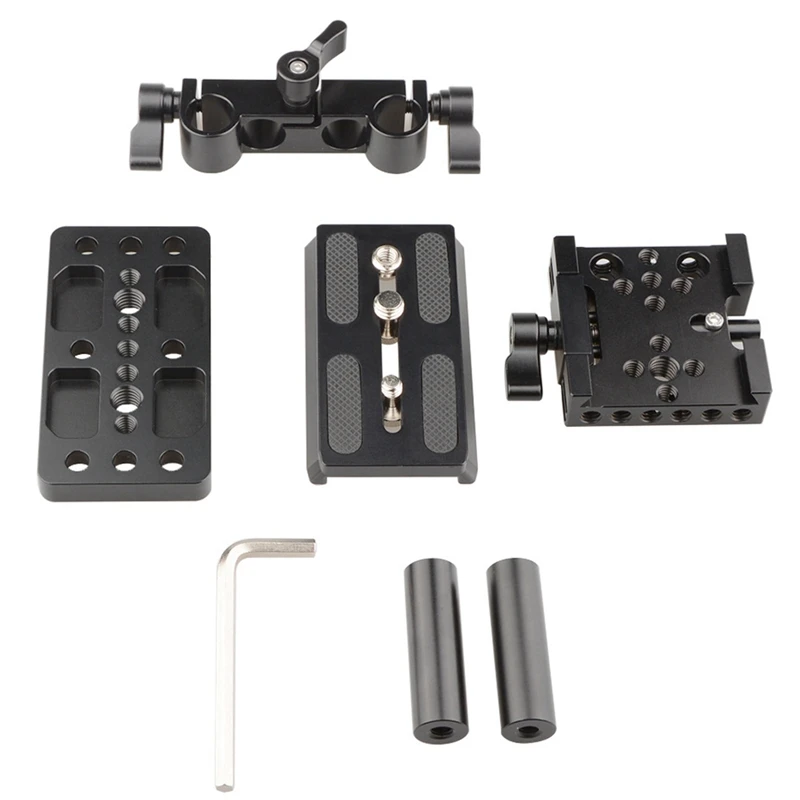 Lifting And Quick-Mounting Base Parts Quick Release Mounting Plate Qr Base Photography Bracket With 15Mm Rod Clamp 
Lifting And Quick-Mounting Base Parts Quick Release Mounting Plate Qr Base Photography Bracket With 15Mm Rod Clamp