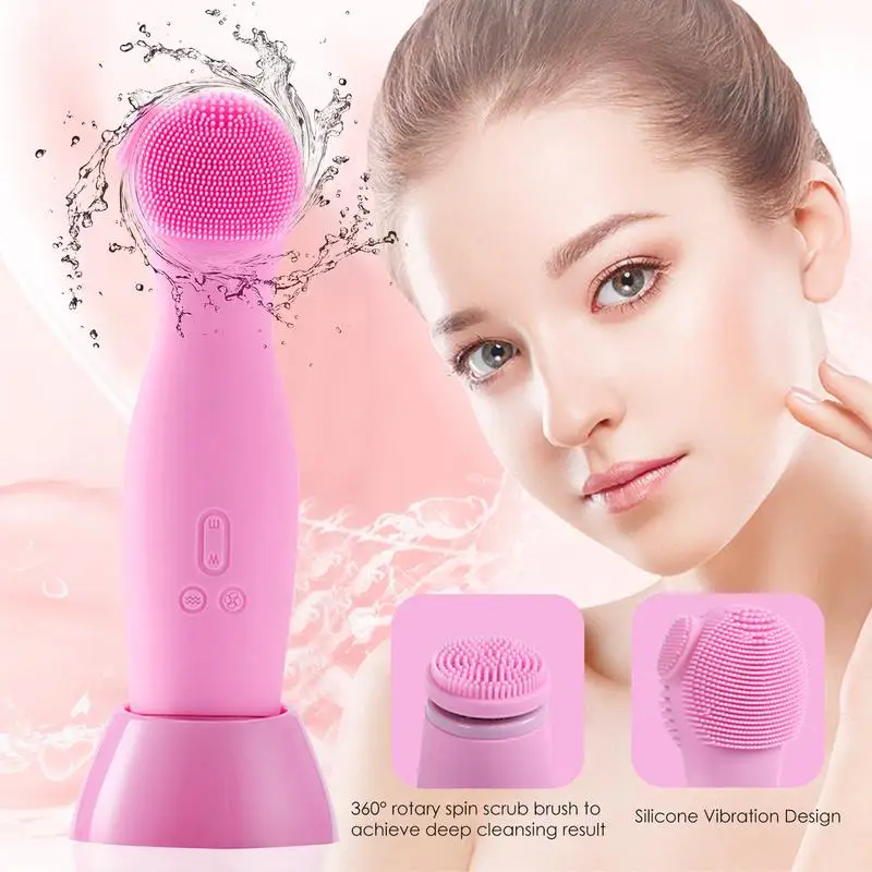 Electric Facial Cleansing Brush Double Brush Head Design Skin Tightening Face Slim Manual Massager Automatic Spin Face Cleaner
Electric Facial Cleansing Brush Double Brush Head Design Skin Tightening Face Slim Manual Massager Automatic Spin Face Cleaner