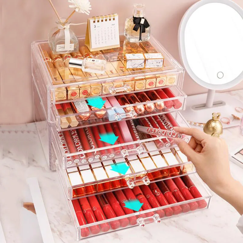 5 Layers Acrylic Makeup Organizer Clear Cosmetic Storage Box Jewelry Display Stand Lipstick Box Storage Organizer Dust-proof
5 Layers Acrylic Makeup Organizer Clear Cosmetic Storage Box Jewelry Display Stand Lipstick Box Storage Organizer Dust-proof