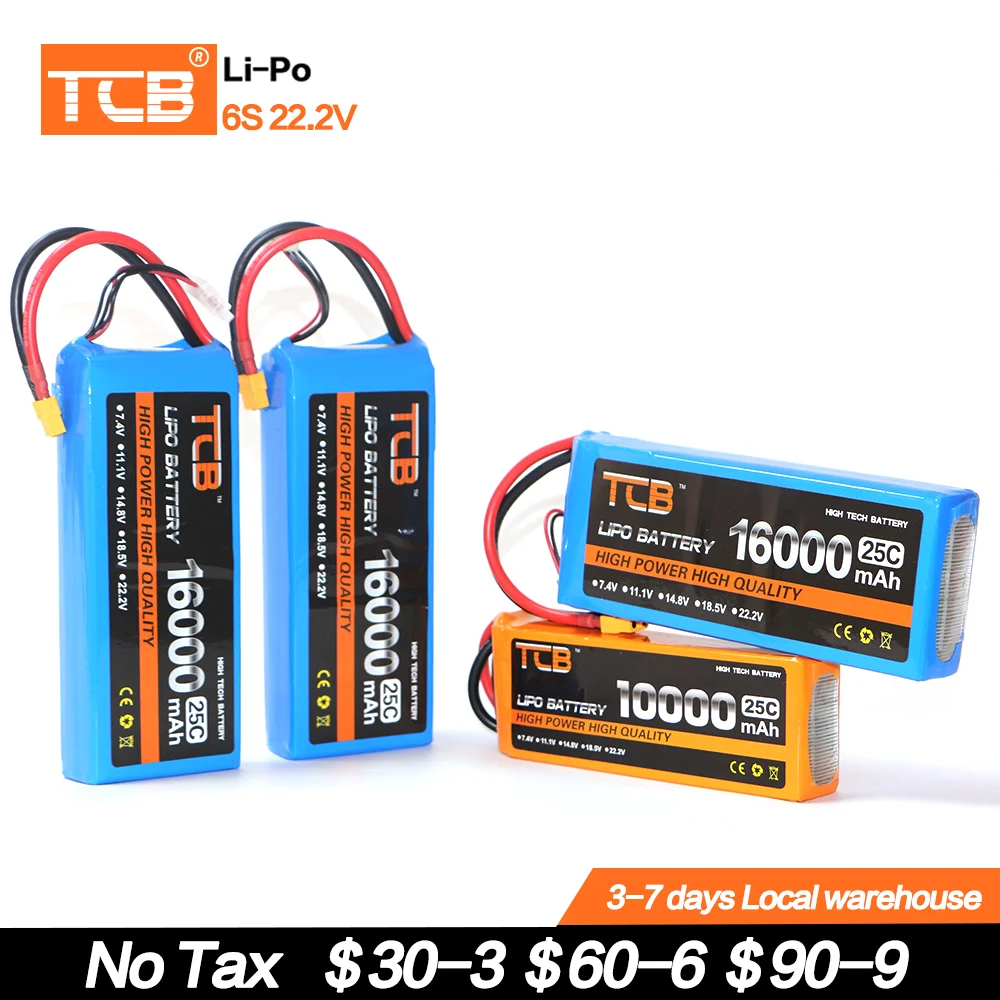 New 6S RC LiPo Battery 22.2V 16000 22000mAh 25C 6S For RC Aircraft Airplane Drone Car Boat Helicopter 22 Ah Batteries LiPo AKKU
New 6S RC LiPo Battery 22.2V 16000 22000mAh 25C 6S For RC Aircraft Airplane Drone Car Boat Helicopter 22 Ah Batteries LiPo AKKU