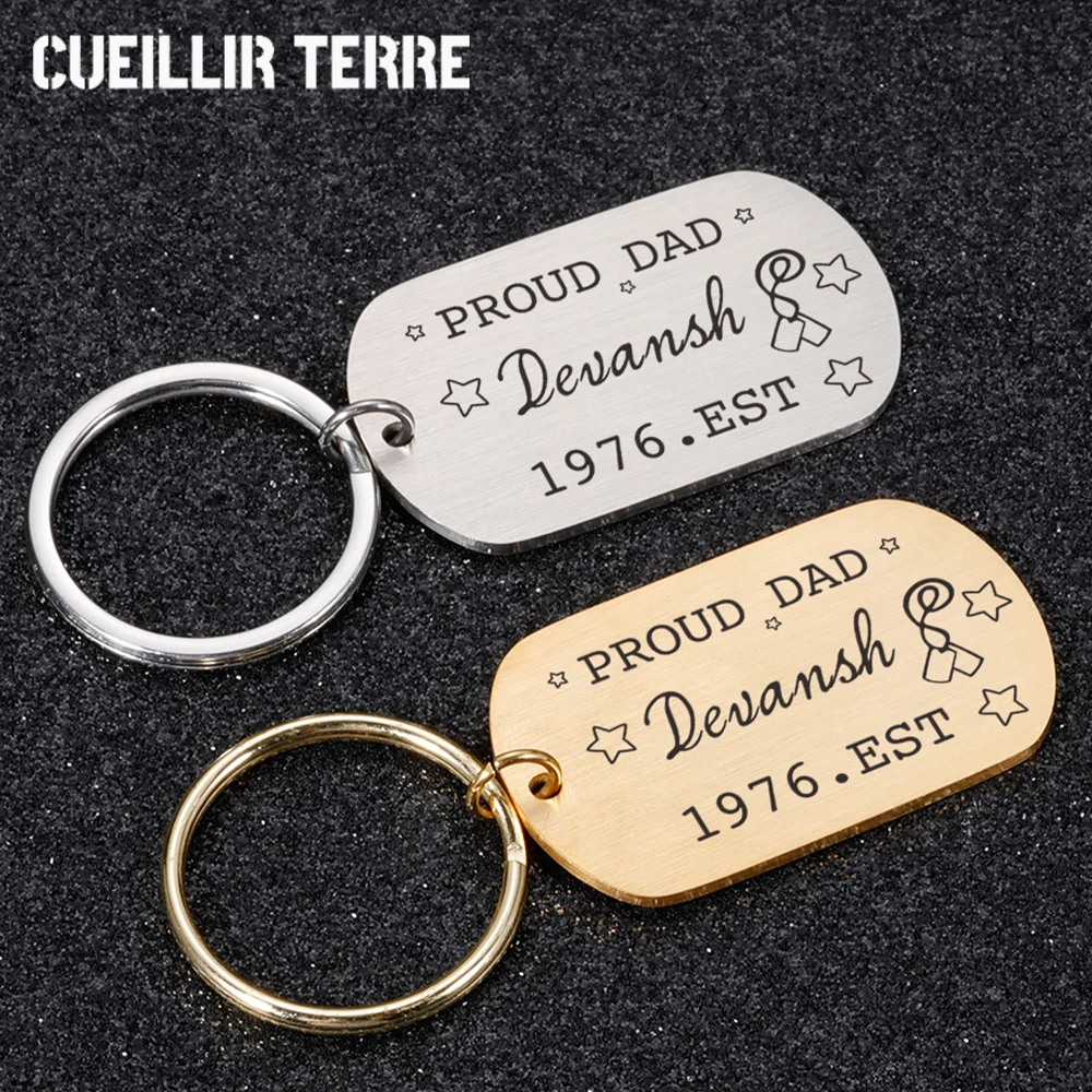 Personalized Metal Key Ring Custom Dad Keychain Father's Day Best Gift Car Key Accessories Jewelry Stainless Steel Love
Personalized Metal Key Ring Custom Dad Keychain Father's Day Best Gift Car Key Accessories Jewelry Stainless Steel Love