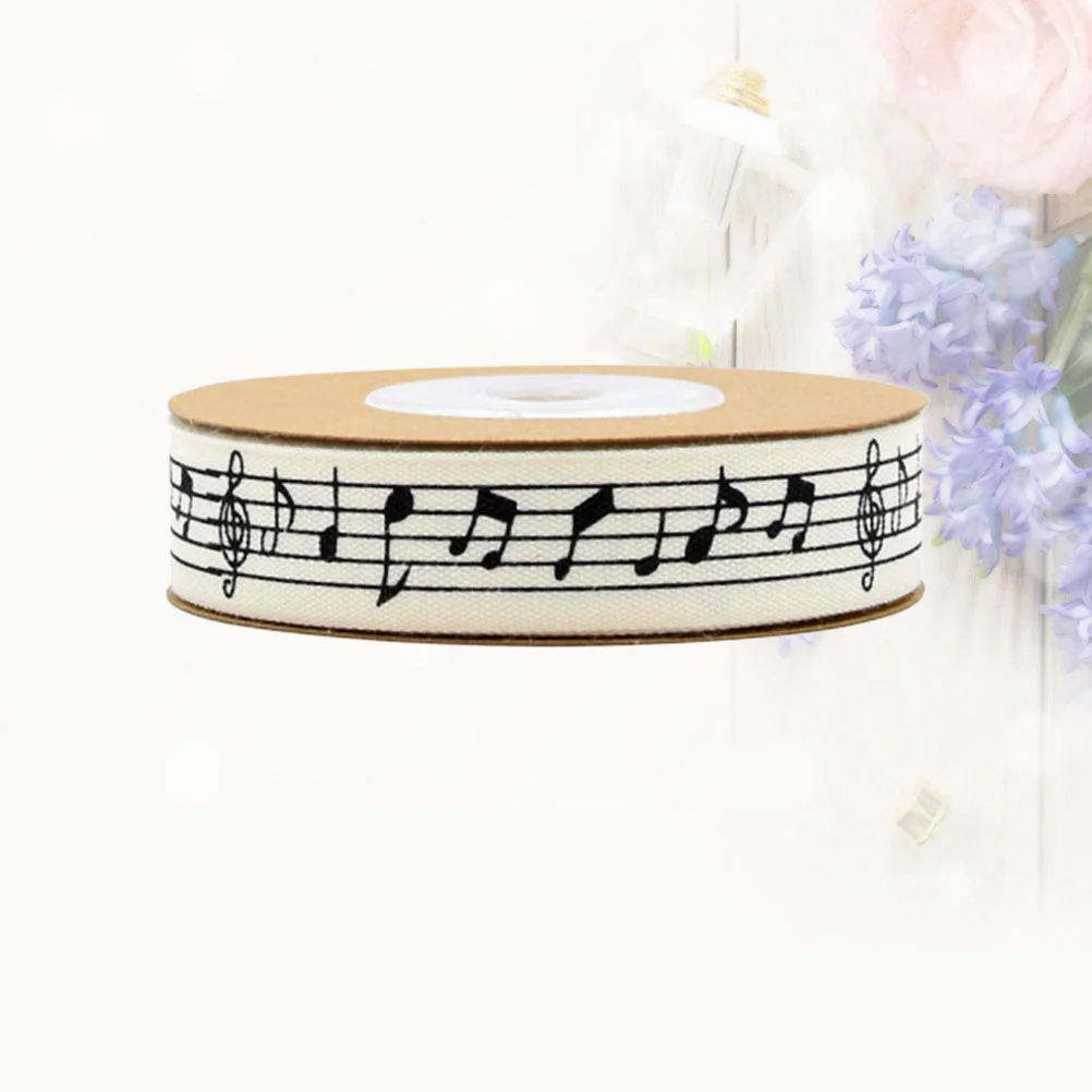 

Music Character Ribbons Cloth Packaging Ribbed Band Embroidered Floral Flower Cotton Tape