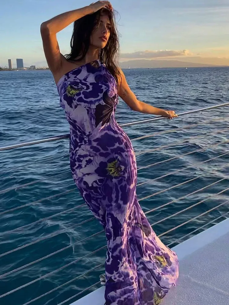 Sexy Maxi Dress One Shoulder 2022 Women Purple Orchid Print Long Summer Dresses Elegant Backless Club Party Beach Vestidos
Sexy Maxi Dress One Shoulder 2022 Women Purple Orchid Print Long Summer Dresses Elegant Backless Club Party Beach Vestidos