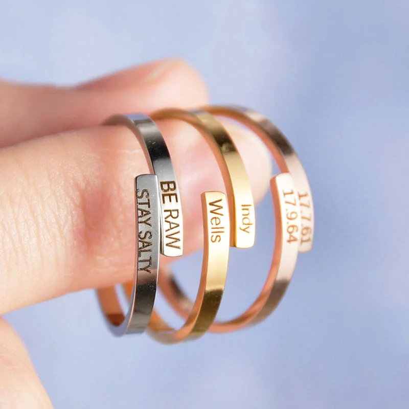 Custom 1- 2 Names Ring Ladies Men Stainless Steel New Trend Jewelry Anniversary Birthday 2mm Gifts Cute/Romantic 2022
Custom 1- 2 Names Ring Ladies Men Stainless Steel New Trend Jewelry Anniversary Birthday 2mm Gifts Cute/Romantic 2022