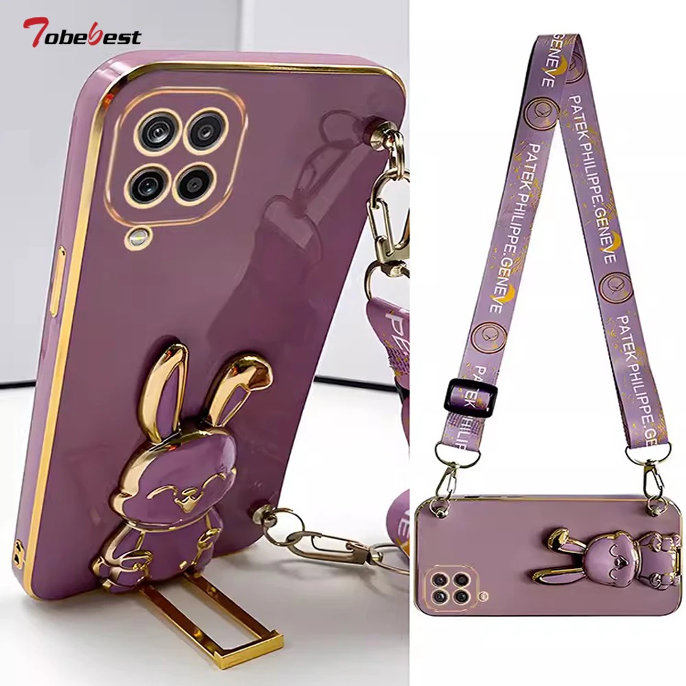 Crossbody Lanyard Rabbit luggage bracket Plating Case for Samsung Galaxy A04 A04E A04S A03 A03S A02 A02S A01 A10S A20S Cover
Crossbody Lanyard Rabbit luggage bracket Plating Case for Samsung Galaxy A04 A04E A04S A03 A03S A02 A02S A01 A10S A20S Cover