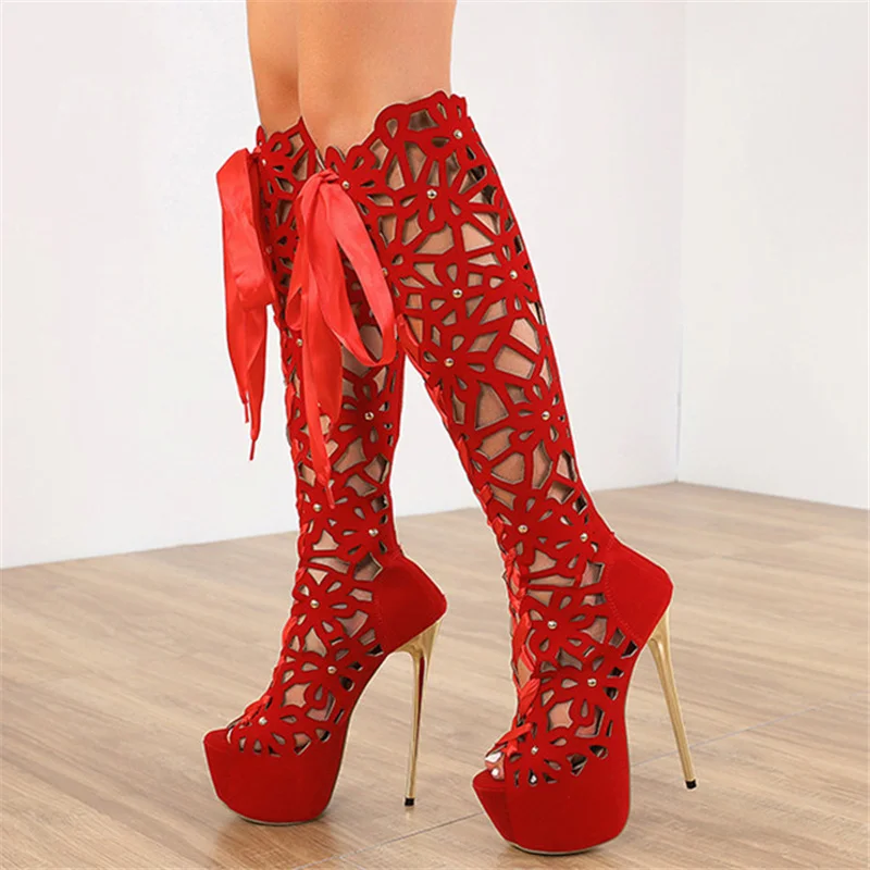Summer Sexy Sandals Boots Hollow Solid Color Party High Heels Shoes Zip Platform Shoes Stiletto Peep Toe Mature Women's Sandals
Summer Sexy Sandals Boots Hollow Solid Color Party High Heels Shoes Zip Platform Shoes Stiletto Peep Toe Mature Women's Sandals