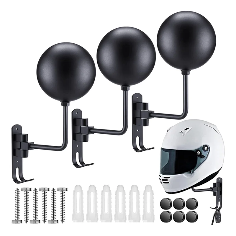 Motorcycle Helmet Racks Wall Mount Bike Helmet Holder with Hooks for Motorcycle Bike Coat Jacket Cap Wig Key (3 Pack)
Motorcycle Helmet Racks Wall Mount Bike Helmet Holder with Hooks for Motorcycle Bike Coat Jacket Cap Wig Key (3 Pack)
