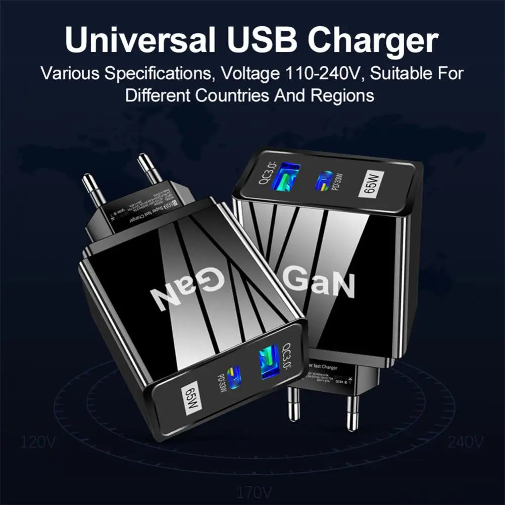 Fast Charger Gan Charger Portable High Quality Pd Fast Charging Computer Adapter Fast Charge Adapter Type C Pd Quick Charger 65w
Fast Charger Gan Charger Portable High Quality Pd Fast Charging Computer Adapter Fast Charge Adapter Type C Pd Quick Charger 65w