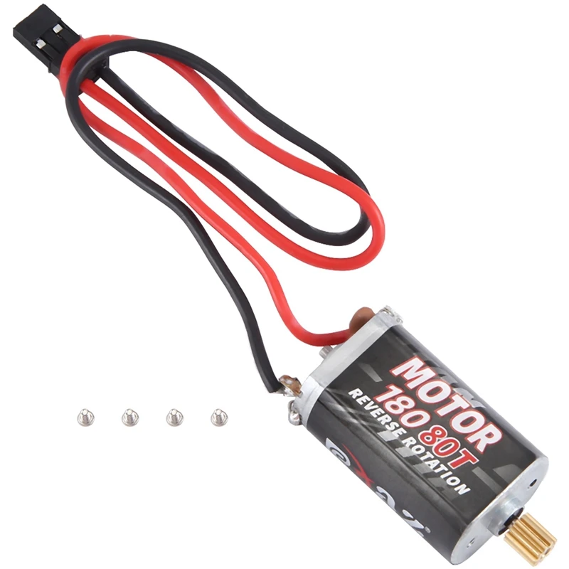 180 Brushed Motor With Stainless Steel Pinion For 1/18 RC Crawler TRX4M Upgrade Accessories
180 Brushed Motor With Stainless Steel Pinion For 1/18 RC Crawler TRX4M Upgrade Accessories