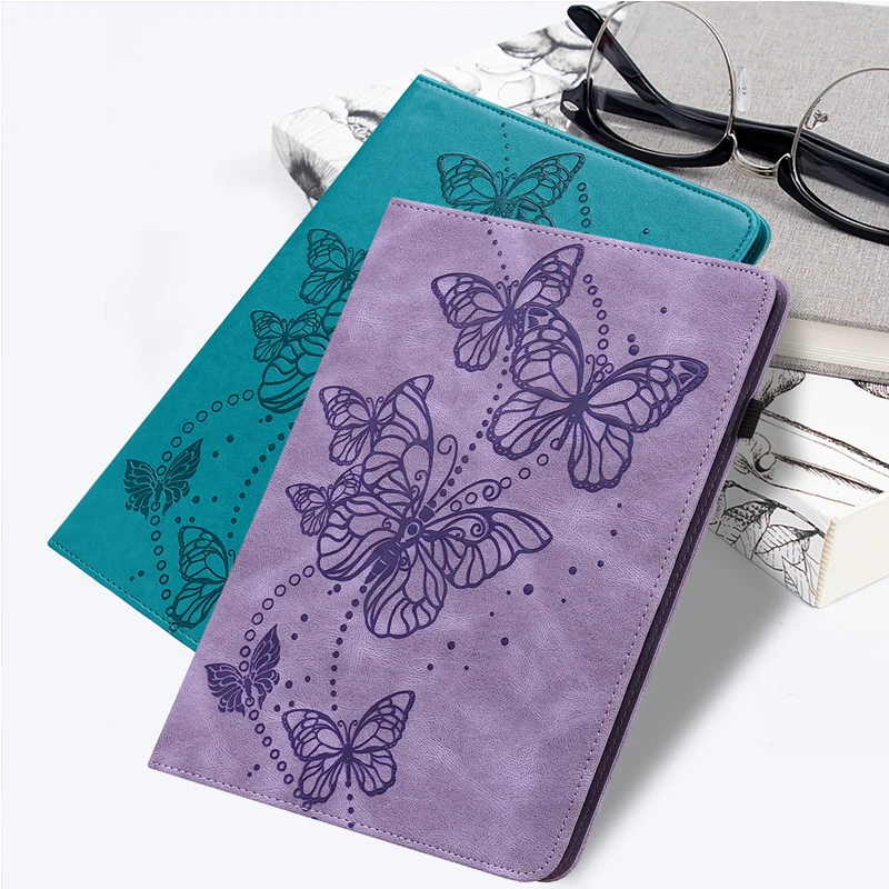 

For Samsung Galaxy Tab S2 9.7" T810 T815 PU Leather Embossed Butterfly Wallet Protective Case