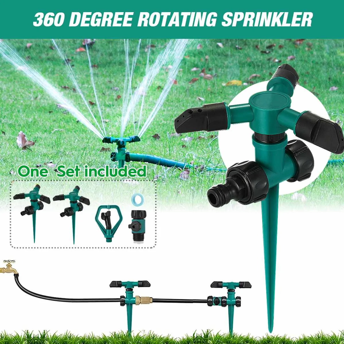 Ground Insertion Sprinkler Automatic Rotation Wide Coverage Lawn Garden Vegetable Garden Multifunctional Outdoor Sprinkler
Ground Insertion Sprinkler Automatic Rotation Wide Coverage Lawn Garden Vegetable Garden Multifunctional Outdoor Sprinkler