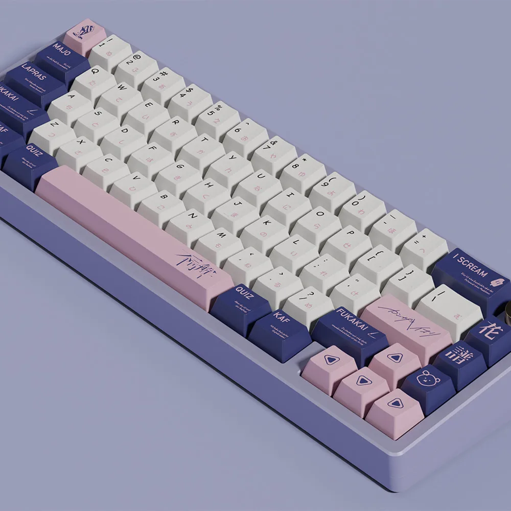 Клавиатура PBT Kaf Keys, сублимационная печать японского вишневого профиля, ISO Enter 1.25u 1.75u 2u 2.25u Shift 2.75u 3u 6.25u 7u, клавиатура
Клавиатура PBT Kaf Keys, сублимационная печать японского вишневого профиля, ISO Enter 1.25u 1.75u 2u 2.25u Shift 2.75u 3u 6.25u 7u, клавиатура