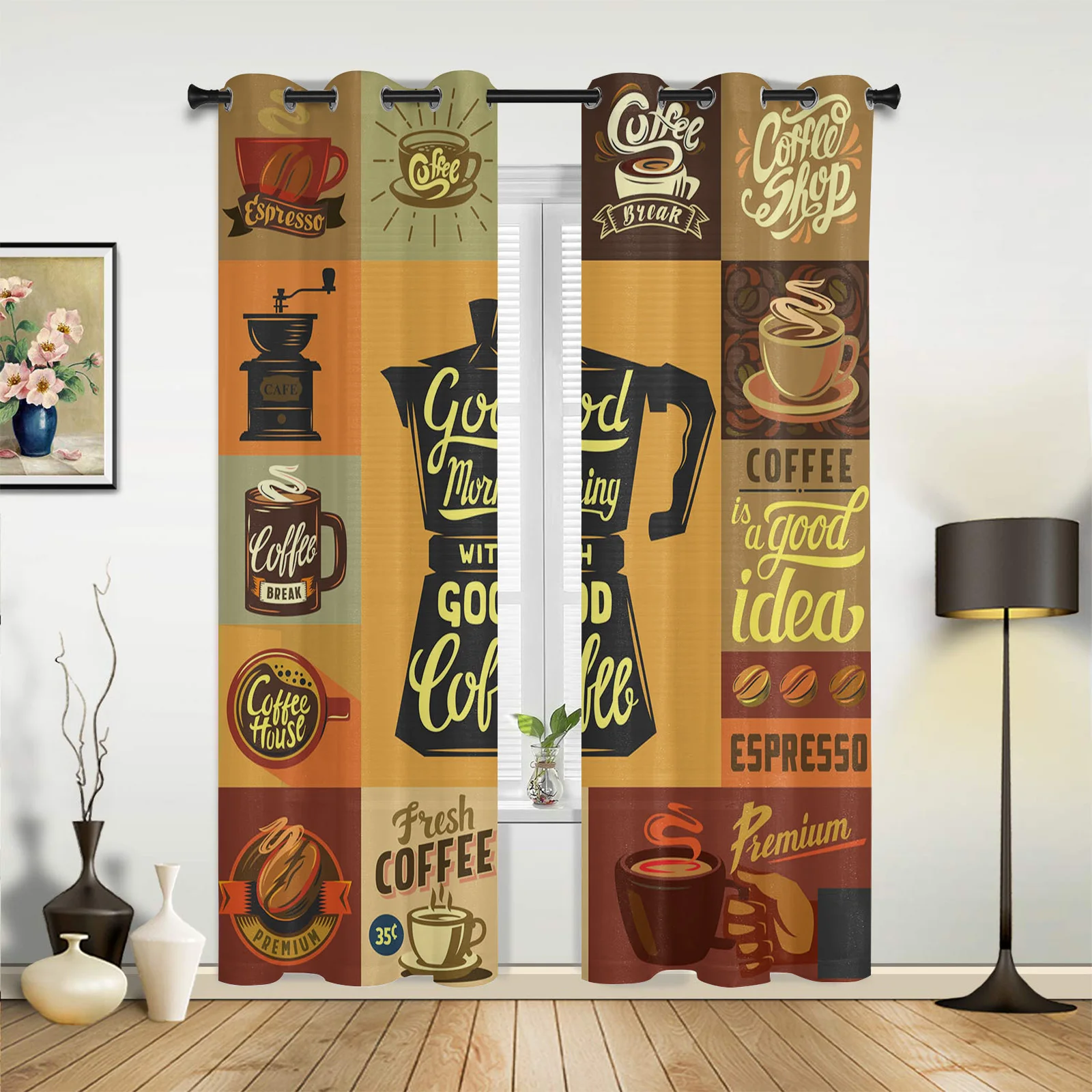 Coffee Poster Decals Black Curtains for Bedroom Living Room Drapes Kitchen Children's Room Window Curtain Modern Home Decor
Coffee Poster Decals Black Curtains for Bedroom Living Room Drapes Kitchen Children's Room Window Curtain Modern Home Decor