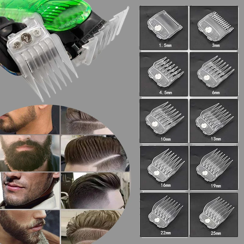 10pcs Hair Clipper Limit Comb Transparent Electric Clipper Card Sleeve Universal Clipper Gradient Positioning Comb
10pcs Hair Clipper Limit Comb Transparent Electric Clipper Card Sleeve Universal Clipper Gradient Positioning Comb