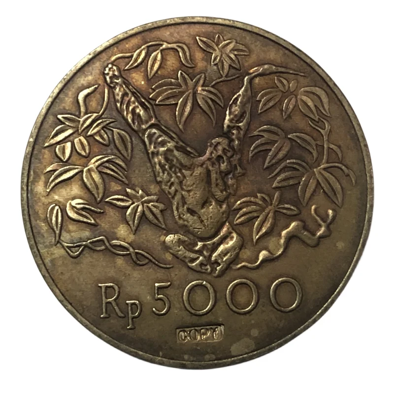 Серебрянная копия монеты Индонезии 1974 года с орангутаном
Серебрянная копия монеты Индонезии 1974 года с орангутаном