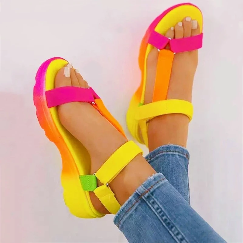Female Wedge Sandals Fashion Women Platform Multi Colors Casual Shoes Summer Outdoor Shoes Punk Beach Sandals Sandalias De Mujer
Female Wedge Sandals Fashion Women Platform Multi Colors Casual Shoes Summer Outdoor Shoes Punk Beach Sandals Sandalias De Mujer
