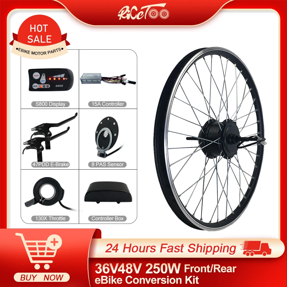 250W36V48V eBike Conversion Kit Brushless Gear Hub Motor Wheel Front Fork 100mm Rear Fork 135-142mm Electric Bicycle Kit
250W36V48V eBike Conversion Kit Brushless Gear Hub Motor Wheel Front Fork 100mm Rear Fork 135-142mm Electric Bicycle Kit