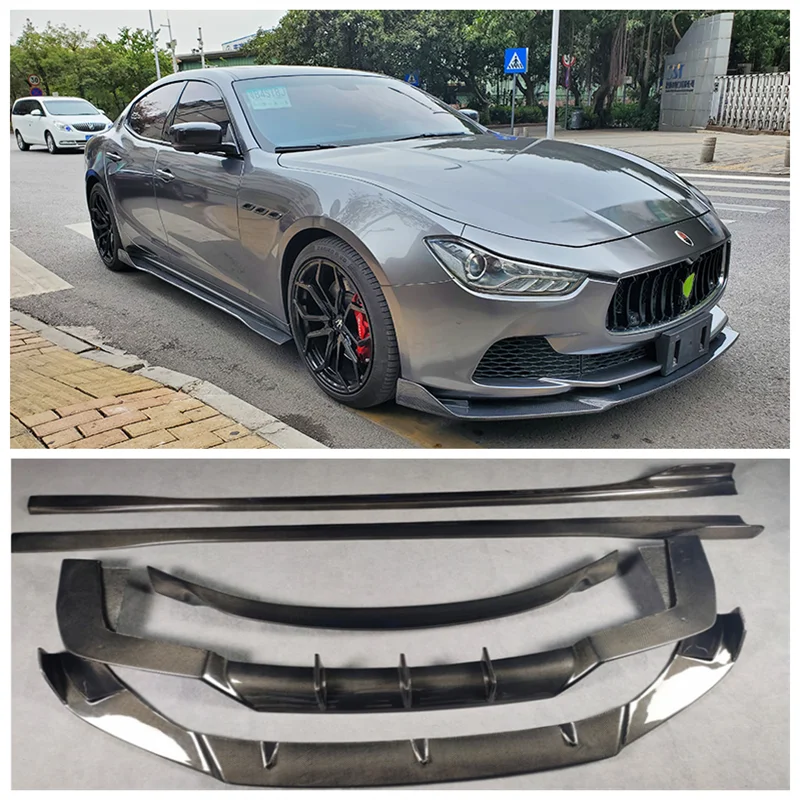 Real Carbon Fiber Bumper Front Lip Splitters + Rear Diffuser + Spoiler + Side Skirt Protector For Maserati Ghibli 2014-2017
Real Carbon Fiber Bumper Front Lip Splitters + Rear Diffuser + Spoiler + Side Skirt Protector For Maserati Ghibli 2014-2017