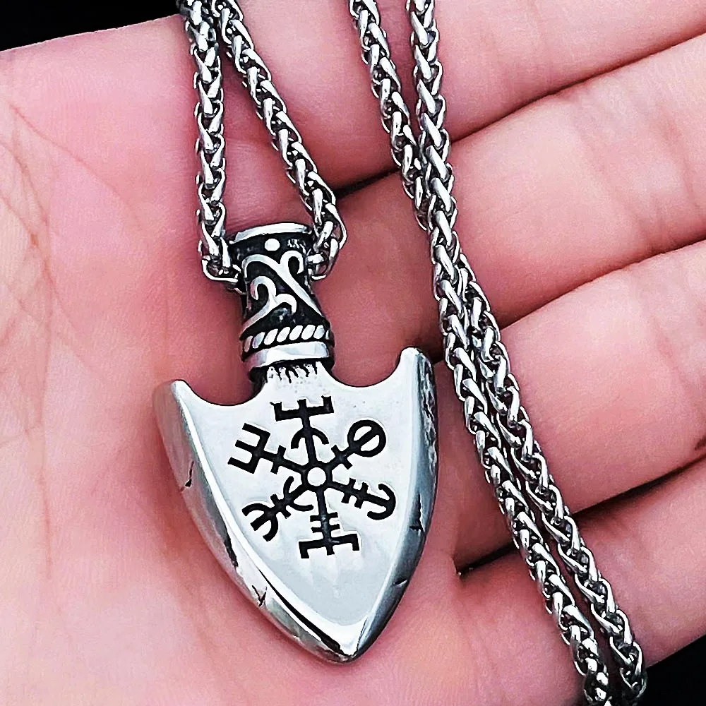 Viking Compass Necklace For Men Norse Mythology Stainless Steel Odin Valknut Pendant Necklace Biker Amulet Jewelry Wholesale
Viking Compass Necklace For Men Norse Mythology Stainless Steel Odin Valknut Pendant Necklace Biker Amulet Jewelry Wholesale