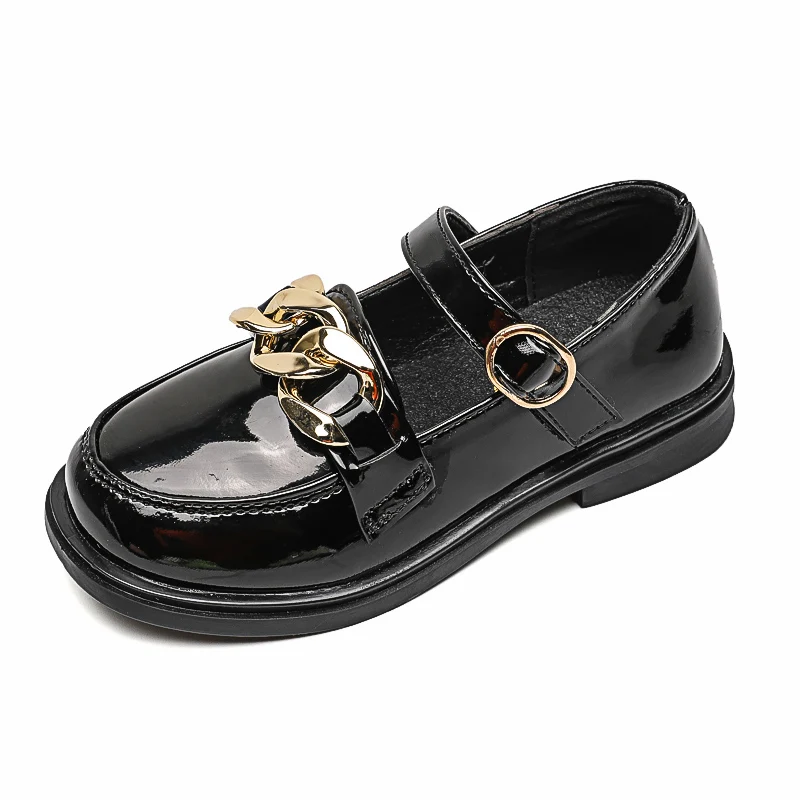Girl Fashion Metal Chains Leather Shoes 2022 Autumn Black Shoes for School Party Children Casual Flats Classic Non-slip 26-36
Girl Fashion Metal Chains Leather Shoes 2022 Autumn Black Shoes for School Party Children Casual Flats Classic Non-slip 26-36