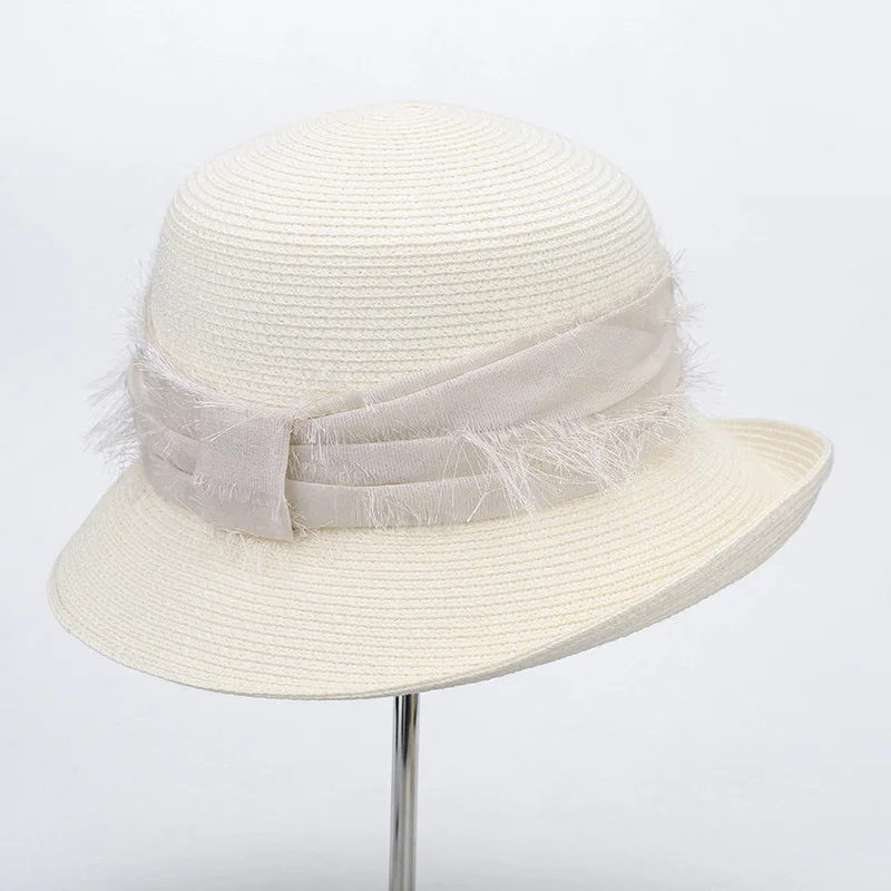 Small Pure And Fresh And Contracted Bowknot Straw Hat Tide Female Summer Become Warped Edge Basin Cap Folding Fisherman Caps Fas 
Small Pure And Fresh And Contracted Bowknot Straw Hat Tide Female Summer Become Warped Edge Basin Cap Folding Fisherman Caps Fas