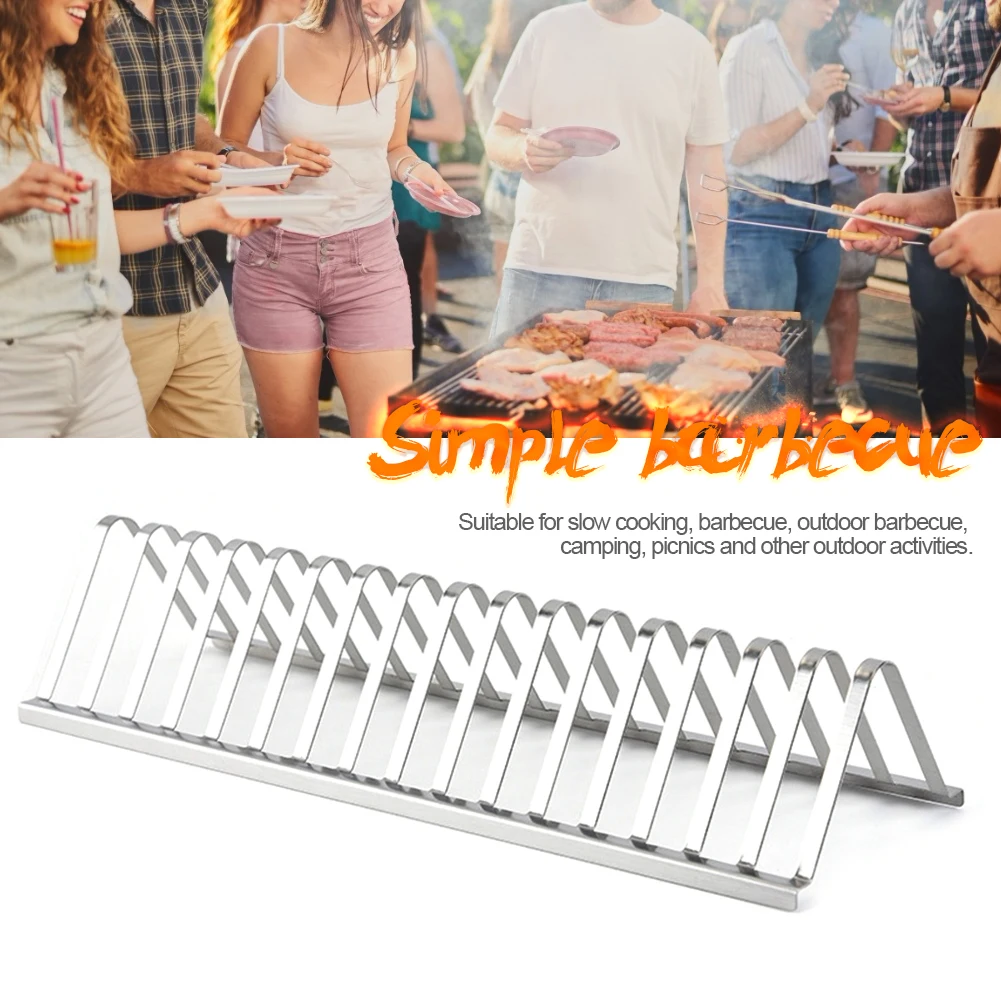 Outdoor Rib Rack Smoking Stainless Steel Roasting Stand For Grilling Barbecuing Burner Stove Gas Strong Cookware Supplies Fire
Outdoor Rib Rack Smoking Stainless Steel Roasting Stand For Grilling Barbecuing Burner Stove Gas Strong Cookware Supplies Fire