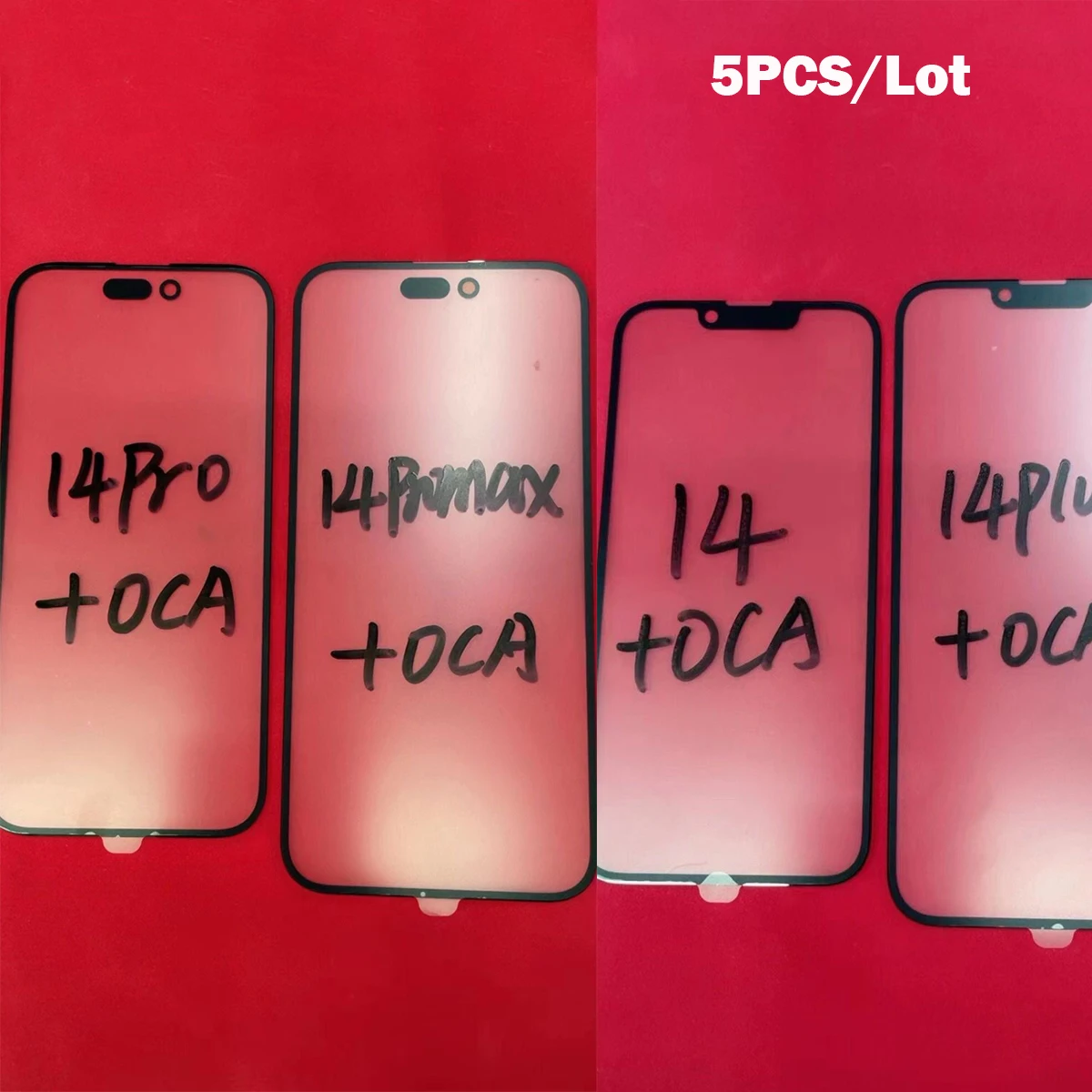5PCS Front Screen Glass Laminated OCA Glue Replacement For iPhone 14 pro max 13 Pro 14 Plus Touch Panel Outer Glass Repair Parts
5PCS Front Screen Glass Laminated OCA Glue Replacement For iPhone 14 pro max 13 Pro 14 Plus Touch Panel Outer Glass Repair Parts