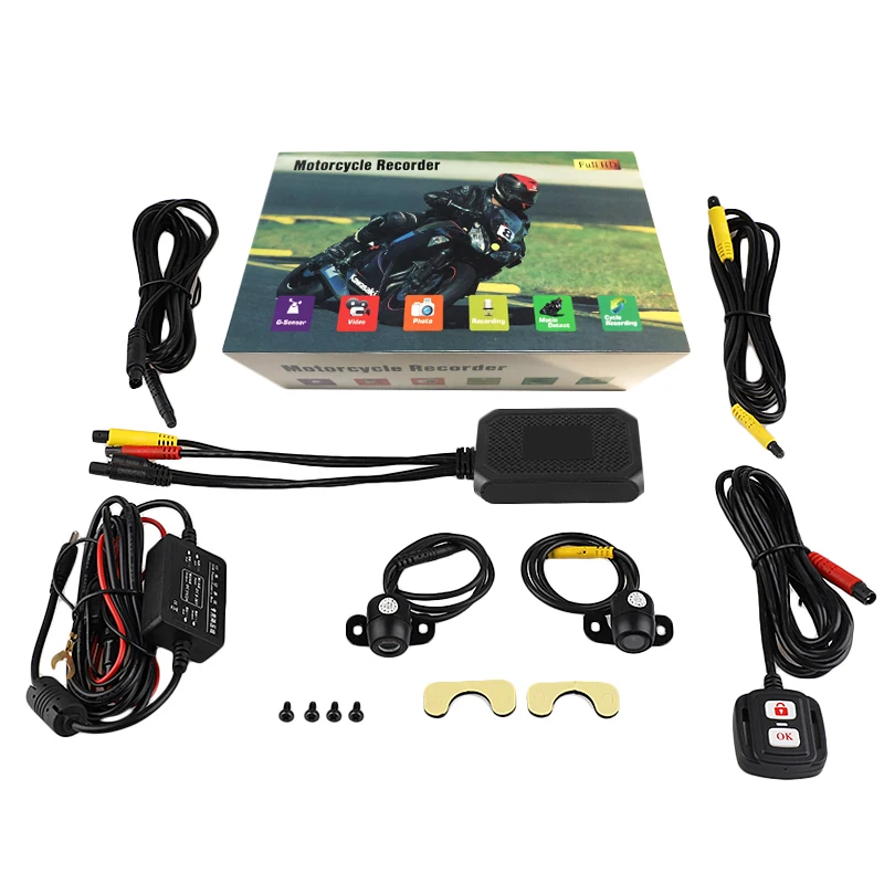 Motorcycle View Dash Cam Motorcycle Camera HD 1080P+720P Front+Rear View DashCam DVR Driving Recorder M1 Black
Motorcycle View Dash Cam Motorcycle Camera HD 1080P+720P Front+Rear View DashCam DVR Driving Recorder M1 Black