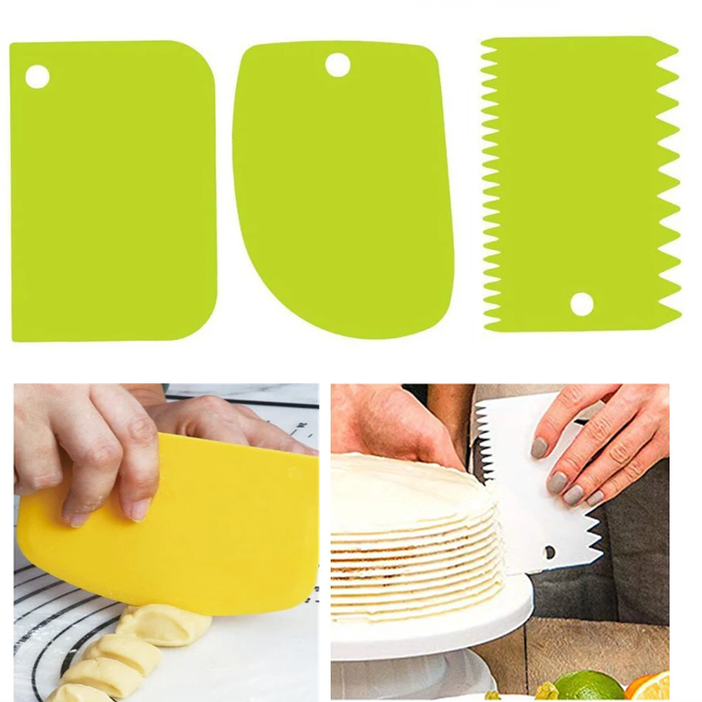 3PCS/Lot Dough Cake Cutter Slicer Spatula for Cake Cream Scraper Pasty Cutters Scraper Irregular Teeth Edge DIY Smoother
3PCS/Lot Dough Cake Cutter Slicer Spatula for Cake Cream Scraper Pasty Cutters Scraper Irregular Teeth Edge DIY Smoother