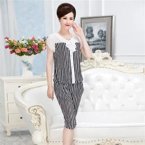 Women 2022 Summer Clothes Set New Fashion Thin Soft Print Loose Casual Sets Short Sleeve Tops Pants 2 Piece Fashion Suit E58
Women 2022 Summer Clothes Set New Fashion Thin Soft Print Loose Casual Sets Short Sleeve Tops Pants 2 Piece Fashion Suit E58
