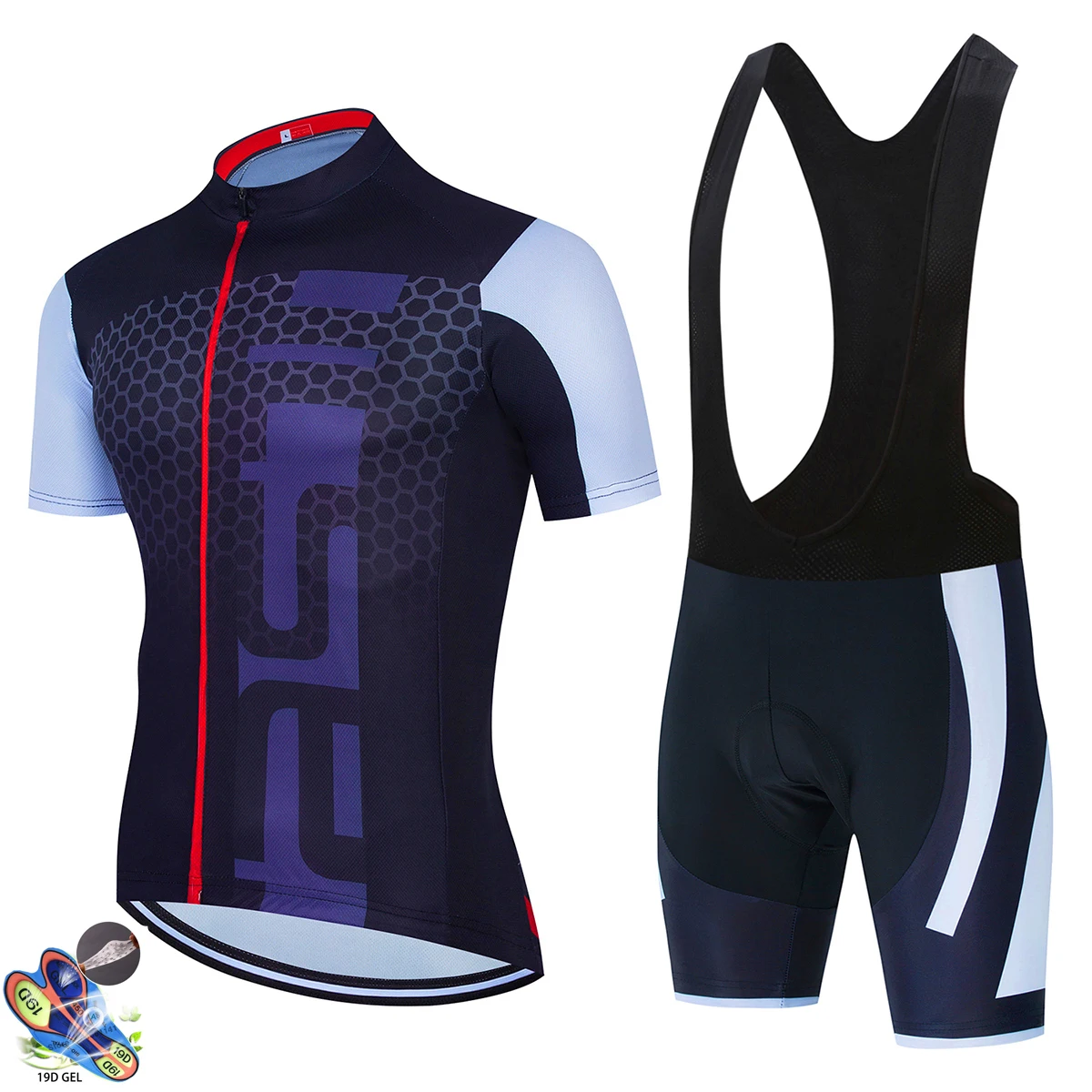 Polyester Quick Dry Cycling Jersey Set Men's Team Professional Outdoor Bicycle Breathable Silicone Pad Short Sleeve Jersey
Polyester Quick Dry Cycling Jersey Set Men's Team Professional Outdoor Bicycle Breathable Silicone Pad Short Sleeve Jersey