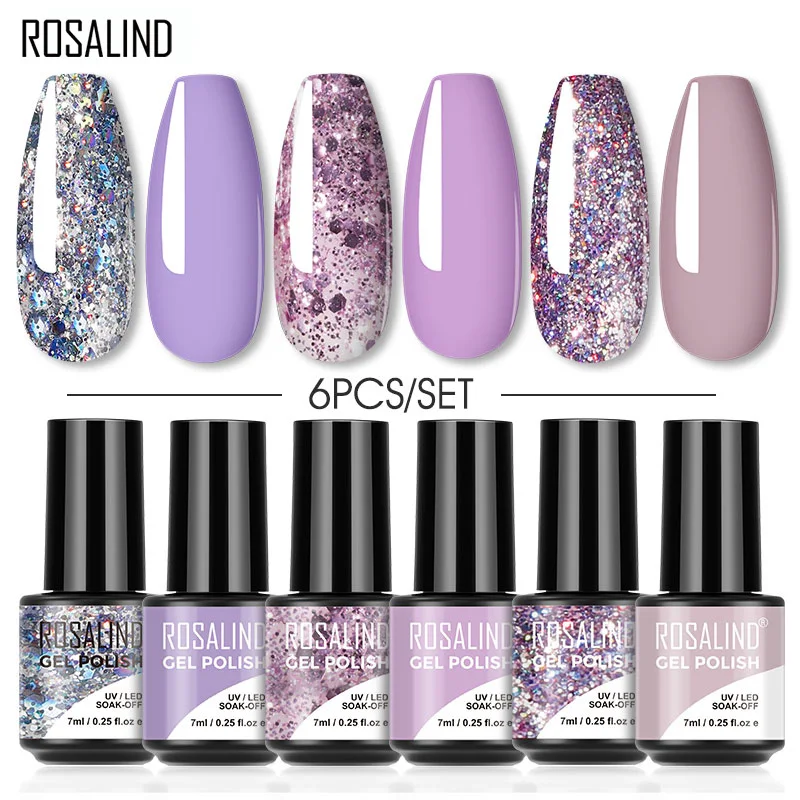 ROSALIND Gel Nail Kit 4/6pcs UV Nail Polish Gel Varnishes 7ml For Manicure Need Cured Base Top Coat Nail Set
ROSALIND Gel Nail Kit 4/6pcs UV Nail Polish Gel Varnishes 7ml For Manicure Need Cured Base Top Coat Nail Set