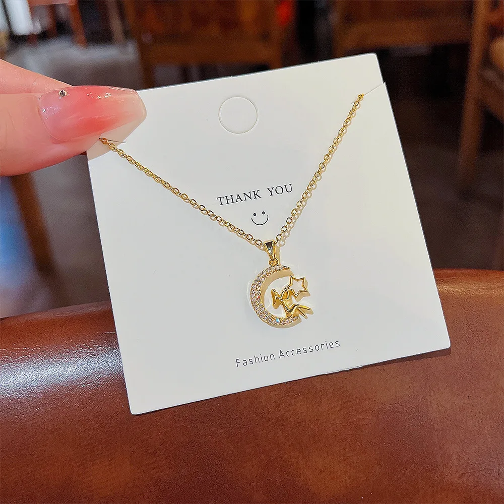 Luxury Moon Dancing Girl Necklace Stainless Steel Chain Choker Sparkling Daimond Pendant Jewelry For Women Accessory 
Luxury Moon Dancing Girl Necklace Stainless Steel Chain Choker Sparkling Daimond Pendant Jewelry For Women Accessory