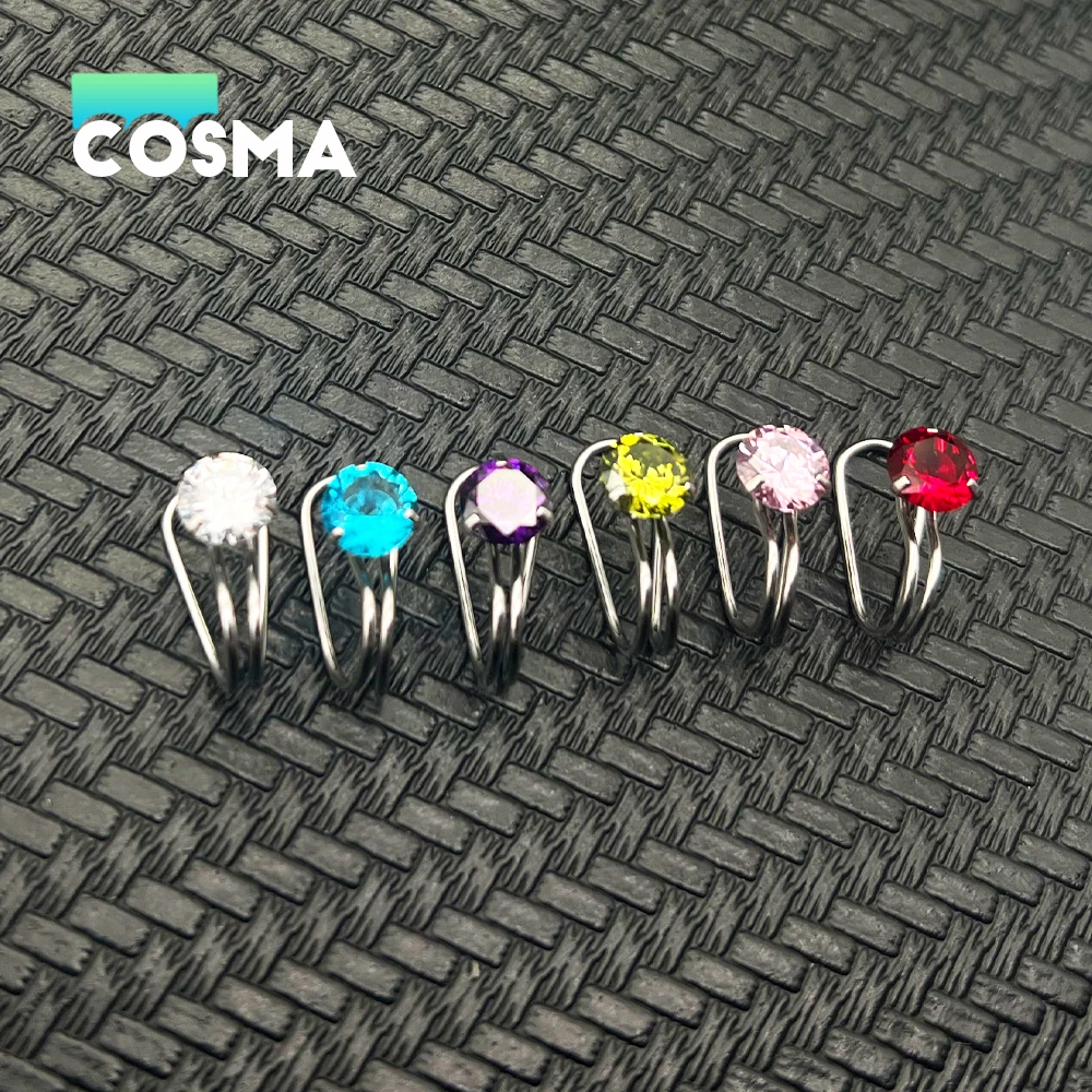 COSMA 1 pair Stainless Steel Three Claw Zircon Nose Clip Multi Color Optional False Nose Clip Body Piercing Jewelry
COSMA 1 pair Stainless Steel Three Claw Zircon Nose Clip Multi Color Optional False Nose Clip Body Piercing Jewelry