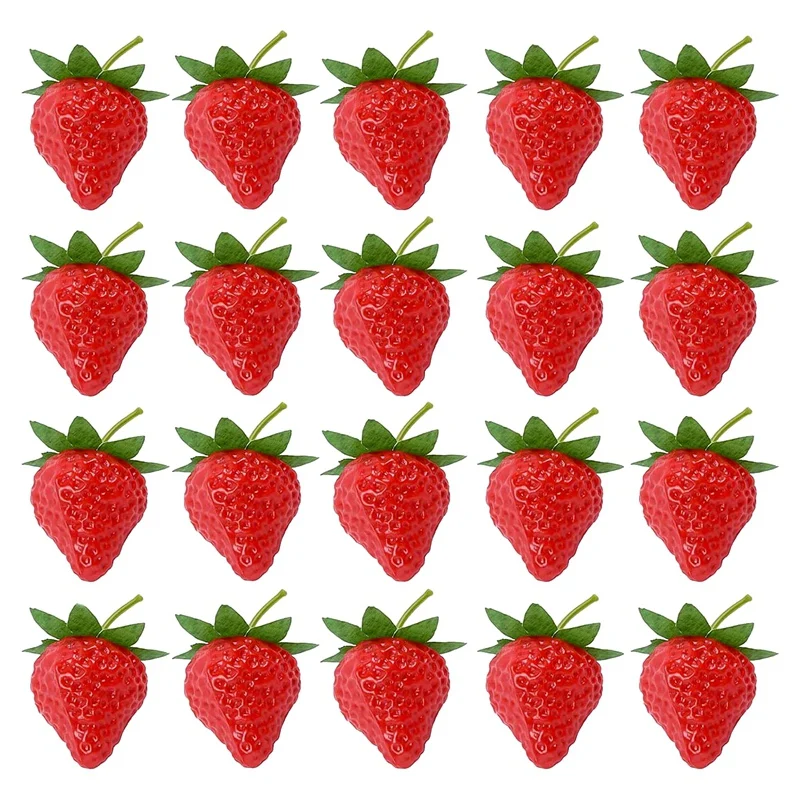20 Pieces Artificial Strawberry Fake Fruit Strawberries Photography Prop Home Kitchen Cabinet Party Ornament
20 Pieces Artificial Strawberry Fake Fruit Strawberries Photography Prop Home Kitchen Cabinet Party Ornament