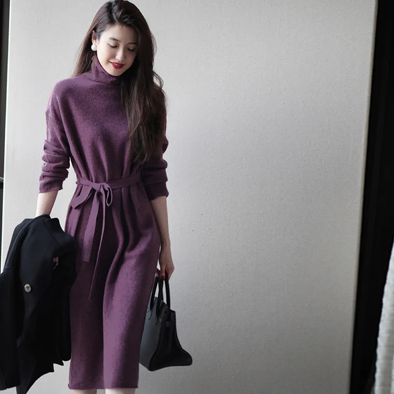 2022 Women Lady Autumn Winter Elegant Fashion Vintage Knitted Turtleneck Sweater Dress
2022 Women Lady Autumn Winter Elegant Fashion Vintage Knitted Turtleneck Sweater Dress