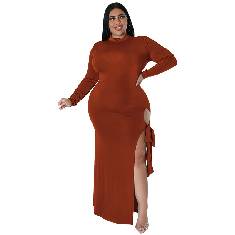 Large Autumn Women's Wear Wholesale Source Zipper plus size Elegant Split Solid Dress
Large Autumn Women's Wear Wholesale Source Zipper plus size Elegant Split Solid Dress
