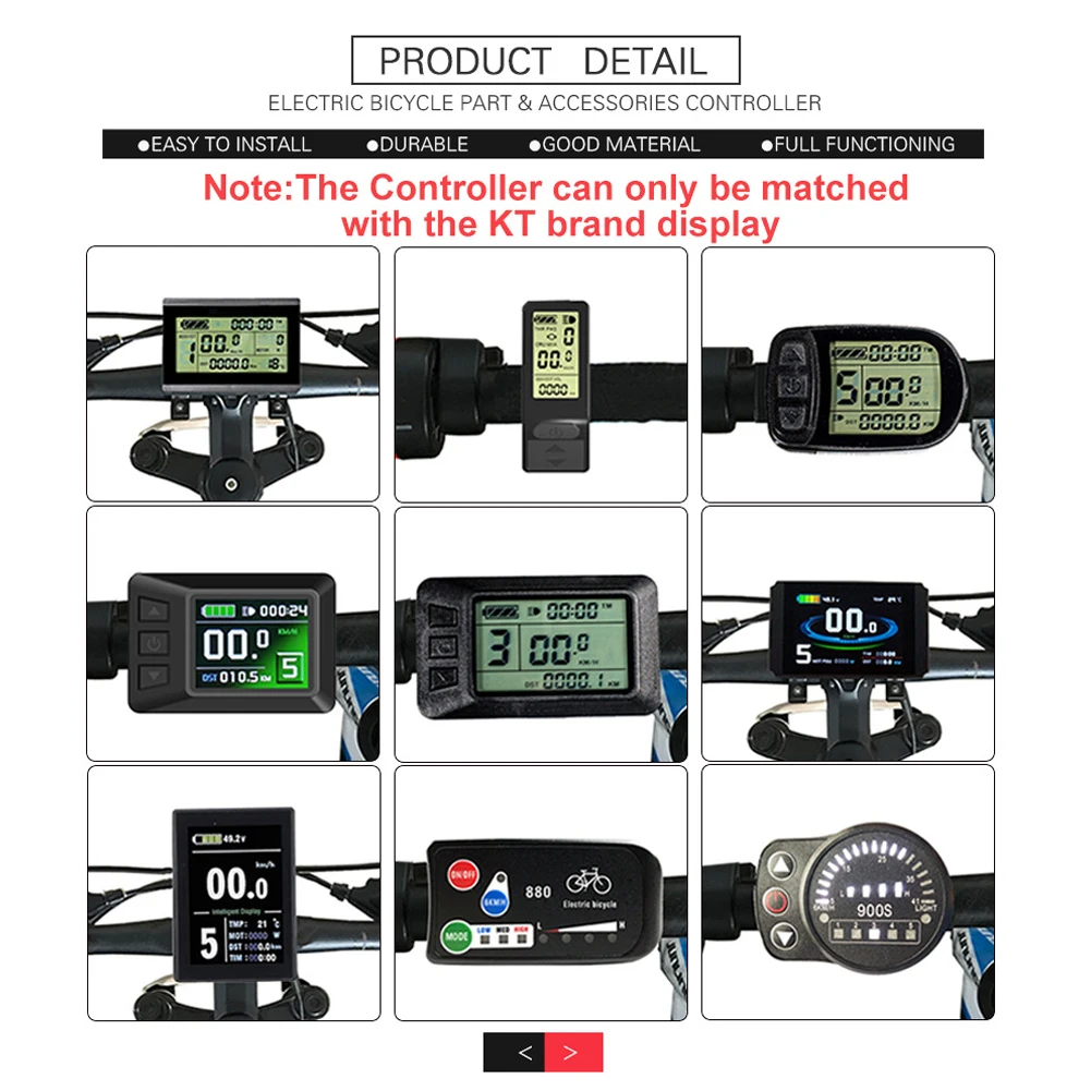 36/48V KT-30A Ebike Sinewave Controller With Lightline For 1000W Brushless Motor Electric Bicycle KT Controller Cycling Part
36/48V KT-30A Ebike Sinewave Controller With Lightline For 1000W Brushless Motor Electric Bicycle KT Controller Cycling Part