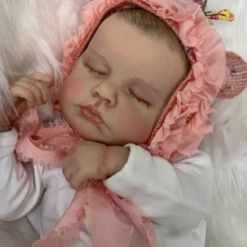 19inch Loulou Newborn Baby Doll Handmade Lifelike Reborn Sleeping Soft Touch Cuddly Doll with 3D Painted Skin Visible Veins
19inch Loulou Newborn Baby Doll Handmade Lifelike Reborn Sleeping Soft Touch Cuddly Doll with 3D Painted Skin Visible Veins