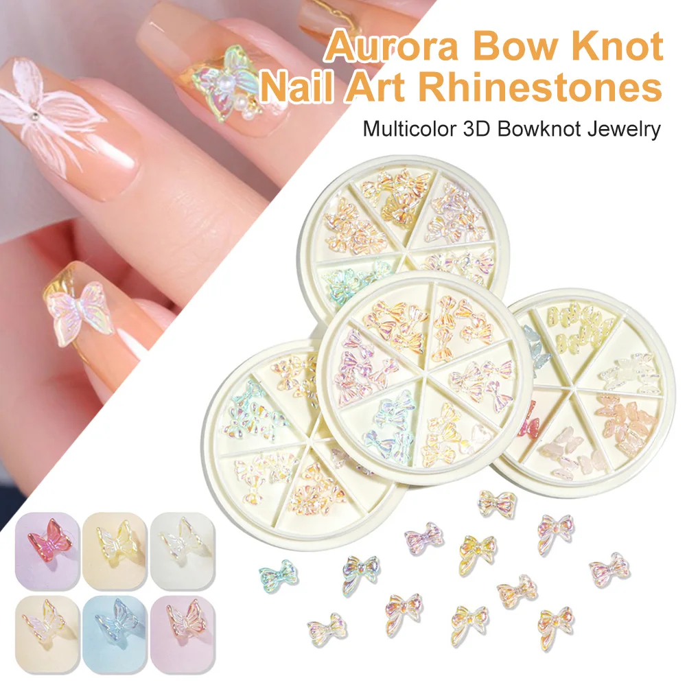 Aurora Bow Knot Nail Art Rhinestones Multicolor 3D Bowknot Jewelry Nail Charms DIY Nail Art Decortion Manicure Supplies
Aurora Bow Knot Nail Art Rhinestones Multicolor 3D Bowknot Jewelry Nail Charms DIY Nail Art Decortion Manicure Supplies