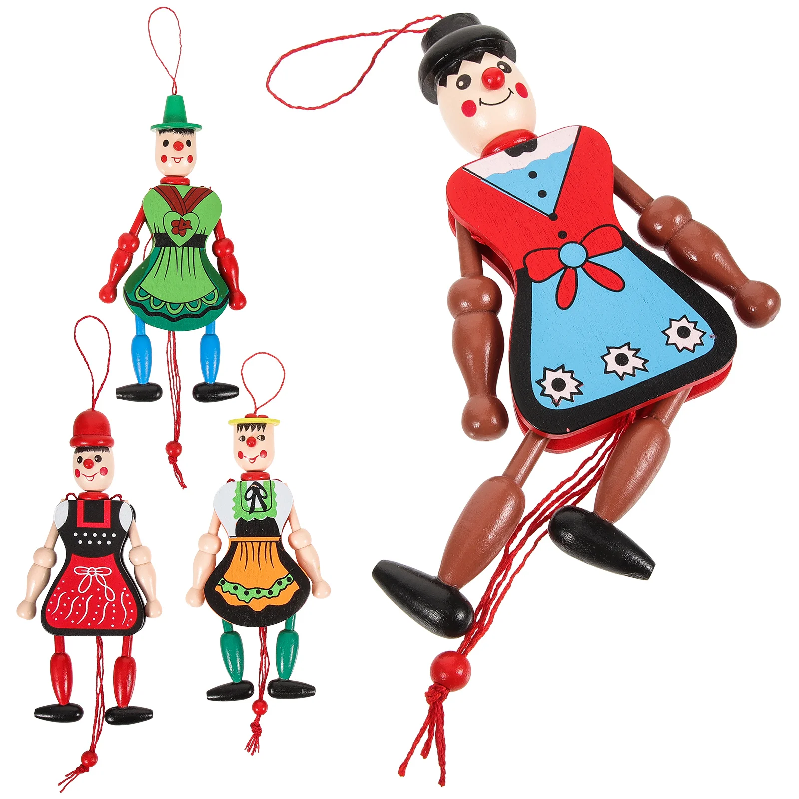 4PCS Wooden Puppet Hanging Decoration Nutcrackers Ornament Christmas Tree Ornaments (Random Style)
4PCS Wooden Puppet Hanging Decoration Nutcrackers Ornament Christmas Tree Ornaments (Random Style)