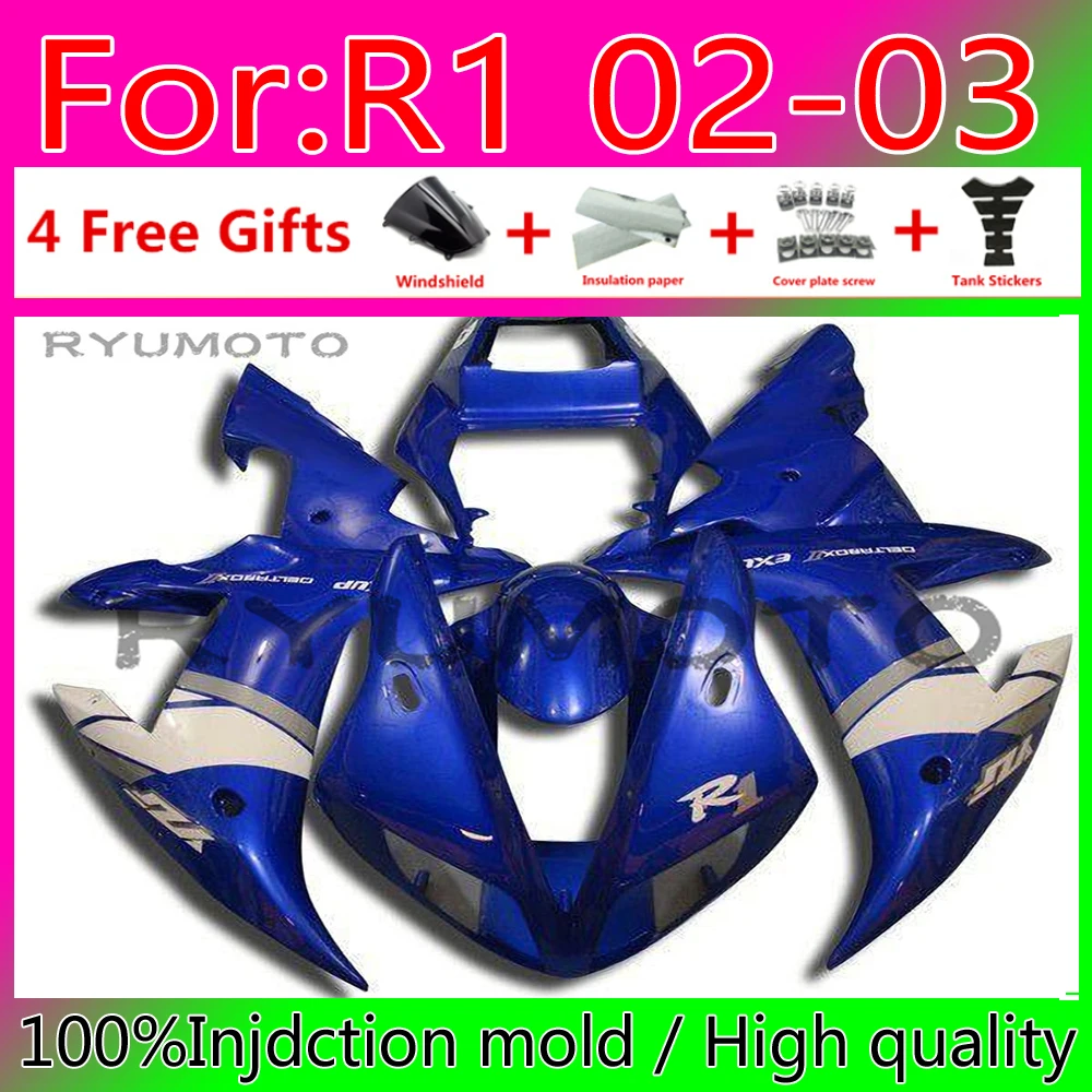 New Motorcycle Full injection mold fairings kits for YAMAHA YZF R1 2002 2003 R1 02 03 bodywork ABS fairing bule
New Motorcycle Full injection mold fairings kits for YAMAHA YZF R1 2002 2003 R1 02 03 bodywork ABS fairing bule