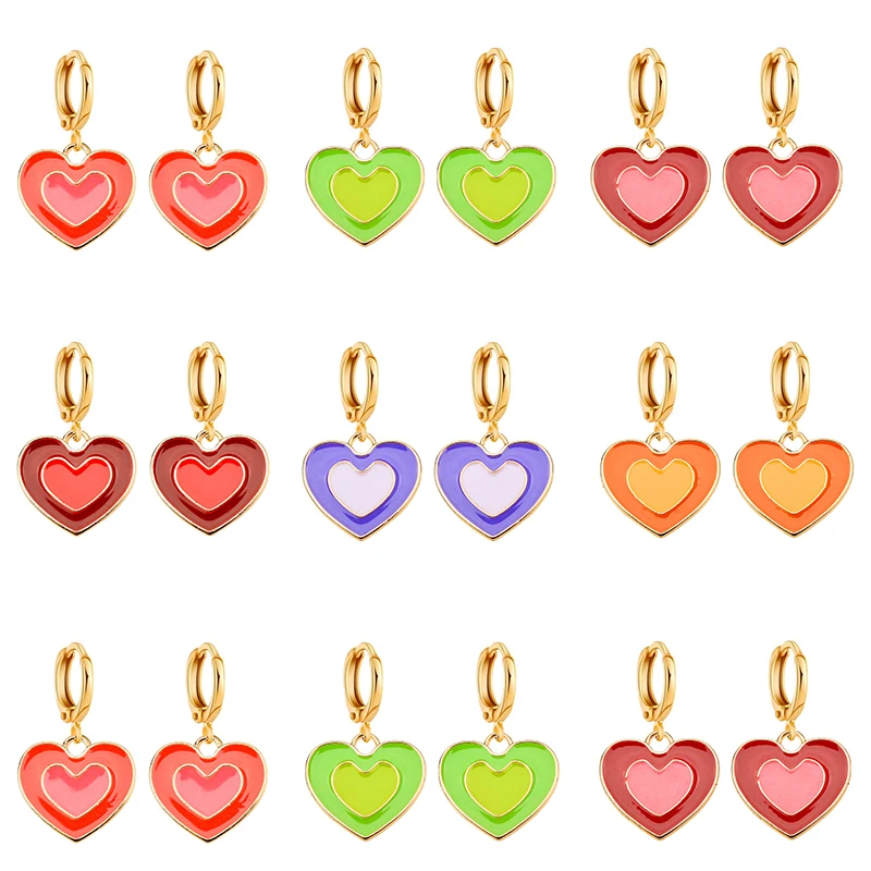 2 Pairs 2*3.4cm Large Size Two Styles Color Ladies Sweet Hoop Dangle Earrings Enamel Alloy Jewelry Wholesale Party Creative Gift
2 Pairs 2*3.4cm Large Size Two Styles Color Ladies Sweet Hoop Dangle Earrings Enamel Alloy Jewelry Wholesale Party Creative Gift